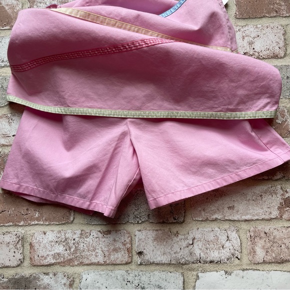 Talbots Kids Pink Skirt Skort 100% Cotton | Gingham Ribbon Design |Girls Size 10 - Picture 3 of 8